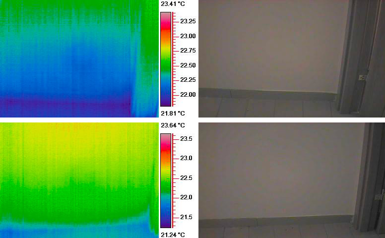 Analisi termografica prima e dopo l'installazione del sistema KontrolDRY®